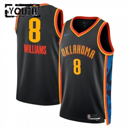 Oklahoma City Thunder Jalen Williams Nike 2024-25 City Edition Musta Lasten Pelipaidat Swingman